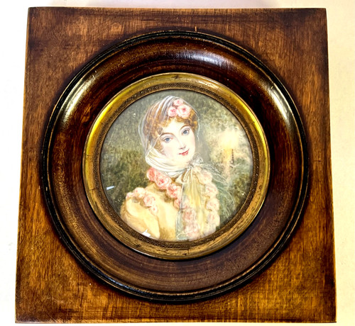 Ancienne peinture miniature - ancienne,