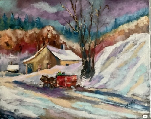 Tableau peint huile sur - tableau, à