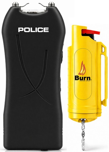 Police stun gun burn pepper - police,
