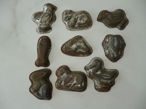 Lot moules ancien chocolat - moules,