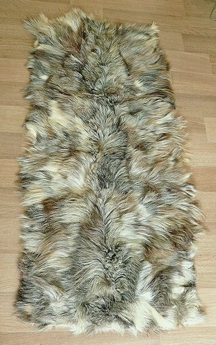 Ancien tapis véritable - vÉritable, peau