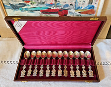 RARE COLLECTION COFFRET 12 CUILLERES EN ARGENT 835 PROVINCES HOLLANDAISES