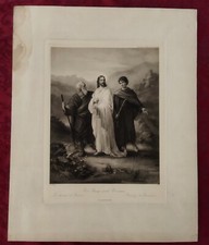 Gravure début XX siècle :Le chemin d'Emaus- Robert Hahn (1883 - 1940)