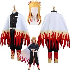Demon Slayer Cosplay Wig Rengoku Perruque Et Déguisement  Taille Au Choix 