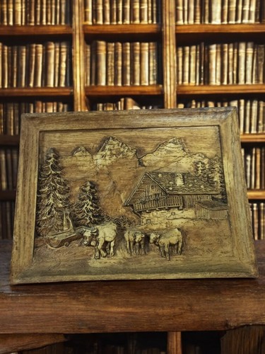 Bas relief ancien bois - en,