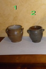 Lot de 2 petits pots en grès