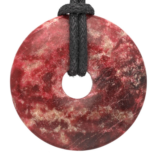Pendentif donut thulite rouge - pendentif,