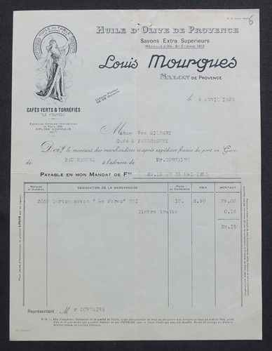 Facture salon 1935 - salon,