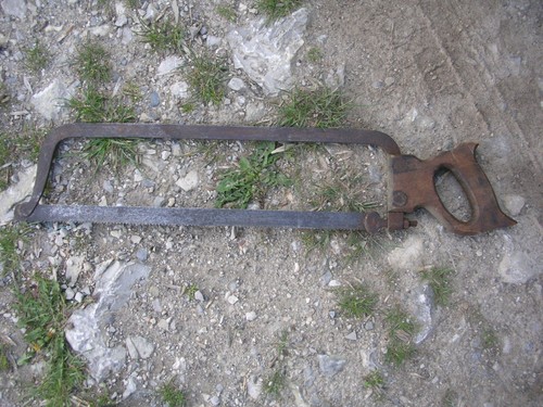 Ancienne scie boucher long - ancienne, de