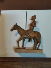 sculpture bois Don quichotte