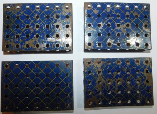 Plaques rebords bleu - rebords, or