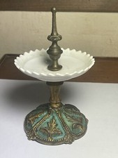 Baguier Sur Piédouche XIXeme En Bronze Et Porcelaine Style Louis XVI