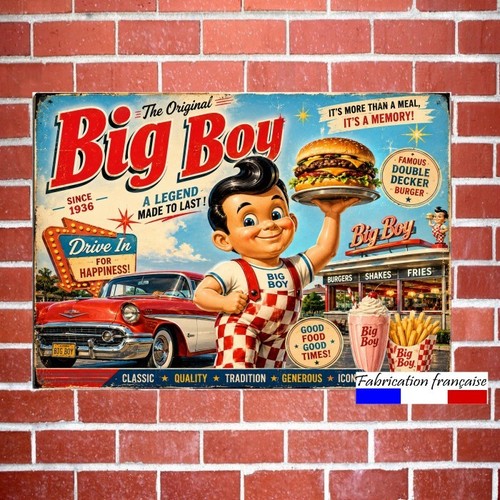 Plaque métal vintage - big, boy