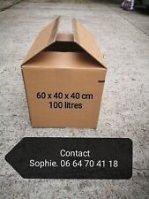 Lot 30 Cartons De Déménagement- GRAND VOLUME - 60x40x40 Cm - 100 Litres -...