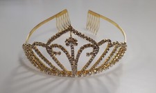 Serre-tête couronne Diadème Accessoire Cheveux doré Mariage Déguisement (B)/EBQJ