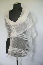 Foulard écharpe en lin blanc