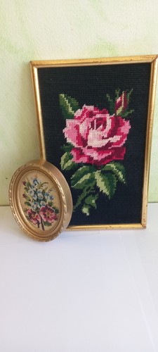 Tableaux vintage canevas rose - vintage,