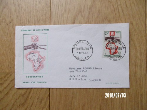 Enveloppe premier jour 1964 - premier, de