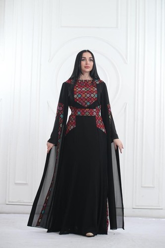 Embroidered kaftan for women - embroidered,