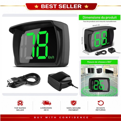 Compteur vitesse gps hud - compteur,