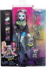 Monster High Poupée Frankie Stein Poupée habillée d’une veste et d’un short en