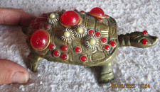 Tortue en bronze Décoration Fantaisie aux Perles : Vide Poches Boite à Bijoux