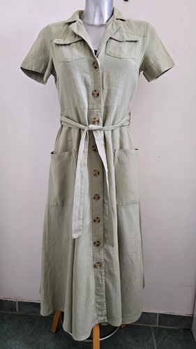 Robe style saharienne lin - robe,