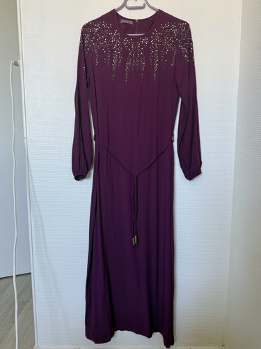 Robe longue violette