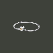 Bracelet Maille Serpent 100 ans disney PANDORA argent 925 -18 cms