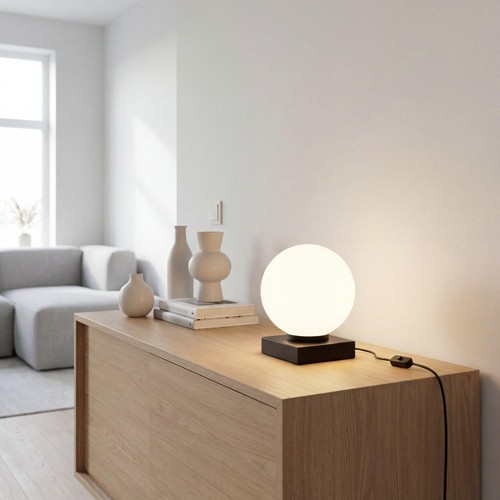 Lampe table moderne noir et - noir,