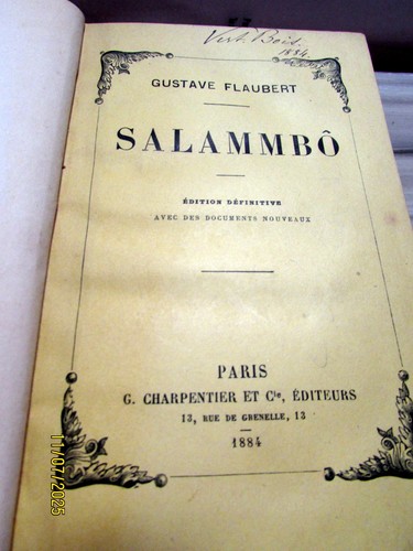 Flaubert gustave salammbo - salammbo, 1884