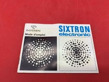 SIXTRON ELECTRONIC GOSSEN , mode d’emploi flash mètre photographe