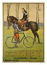 VéLO CYCLES PEUGEOT Rmzn-POSTER 50x70cm d'une AFFICHE VINTAGE