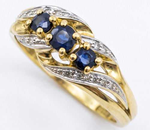 Bague jaune 375 - jaune, 3