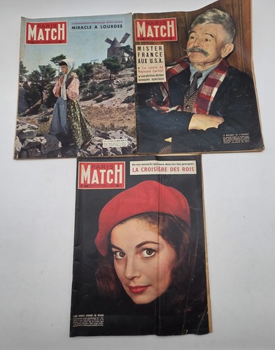 Lot paris match mag 1954 - paris,