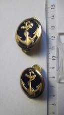 Paire d'insignes / disque de col  Infanterie de Marine   lot 2