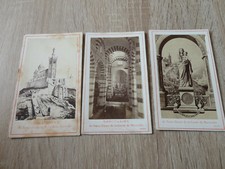 3 ancienne image religieuse pieuse photo CDV NOTRE DAME DE LA GARDE DE MARSEILLE