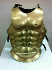 Plastron Musclé Romain Armure Médiévale En Laiton Fini Antique Veste D'Armure