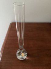 Vase soliflore cristal de Bohème, pied boule.