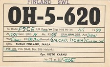X4 Carte QSL Radio Amateur Opérateur OH5620 de R KARHU a JAALA FINLANDE