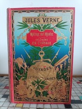Jules VERNE Maitre du monde Un Drame en Livonie cartonnage Hetzel globe doré