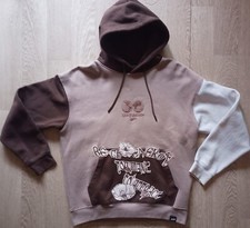 Sweat capuche homme M. Pull & Bear. Marron, blanc et creme. Création, neuf.