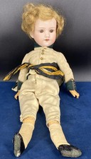 Bisque Doll / Poupée Armand Marseille 390n, German 1900s, Soldier Outfit, 38 cm
