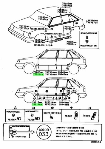 Authentique moulure toyota oem - authentique,