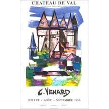 VENARD Claude - Lithographie originale "Château de Val" - 88x56cm - 1996