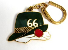 Porte-clés - CHAPEAU TYROLIEN "66" - " AVEZ-VOUS VOTRE TYROLIEN 66 ? "