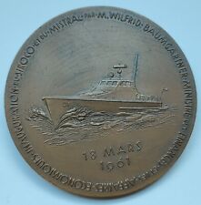Médaille Bronze Douanes Françaises Modernisation Brigades Maritimes 1961. Siroco