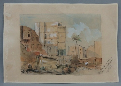 Aquarelle ancienne quartier - ancienne, de