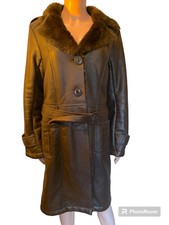 GERARD DAREL très beau manteau imitation cuir chaud taille 40