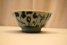 Ancien Chinois Ming Dynastie Bleu & Blanc Bol Swatow Zhangzhou Article Collectib